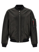 Blouson en cuir noir Dsquared²