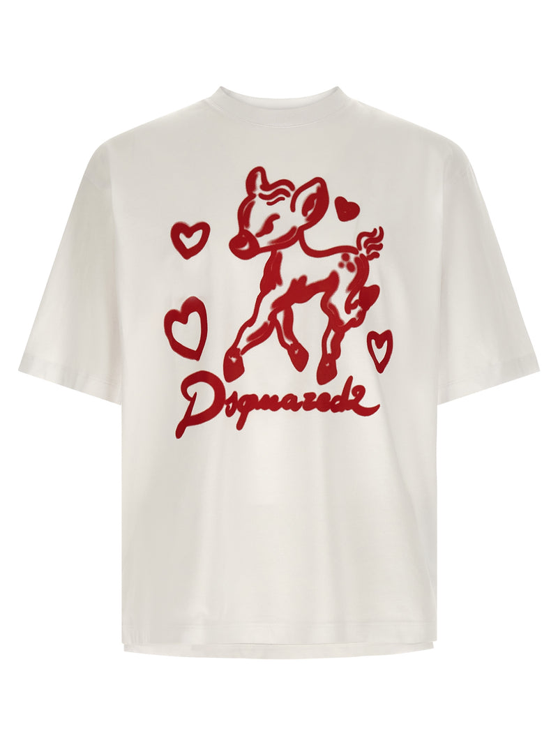 T-shirt en coton multicolore de Dsquared²
