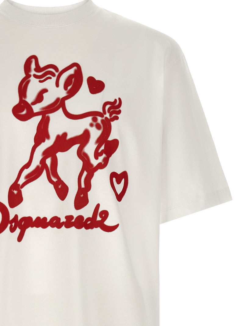 T-shirt en coton multicolore de Dsquared²
