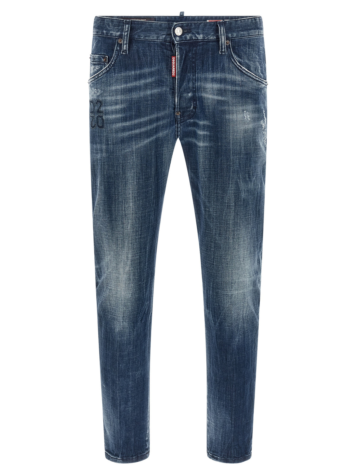 Jean Dsquared² bleu en coton coupe décontractée