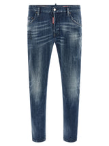 Jean Dsquared² bleu en coton coupe décontractée