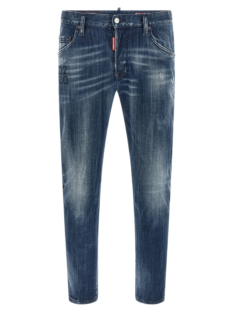Dsquared² Blue Cotton Relaxed Fit Jeans