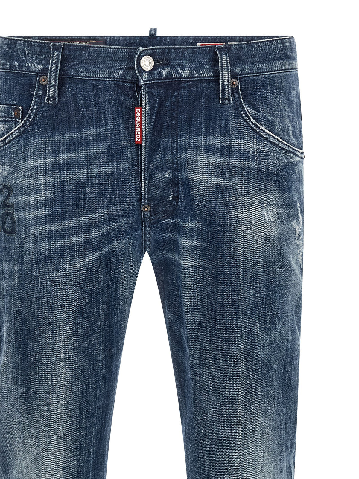 Jean Dsquared² bleu en coton coupe décontractée
