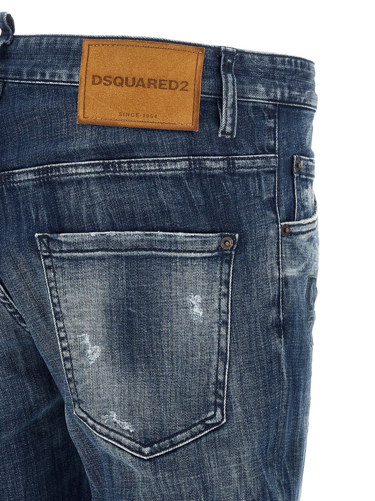 Jean Dsquared² bleu en coton coupe décontractée