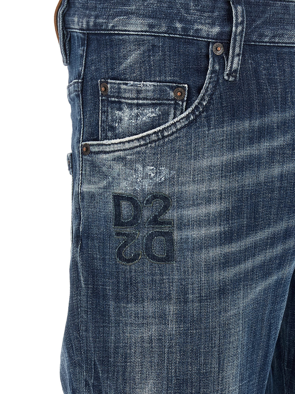 Jean Dsquared² bleu en coton coupe décontractée