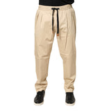 Dolce & Gabbana Beige Cotton Skinny Jogger Trousers for Men