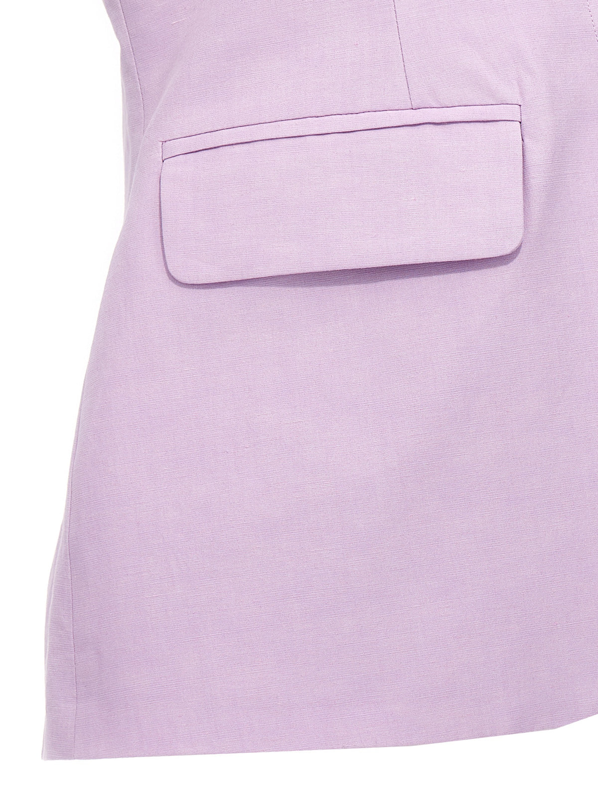 OMBRA MILANO Purple Cotton Blazer