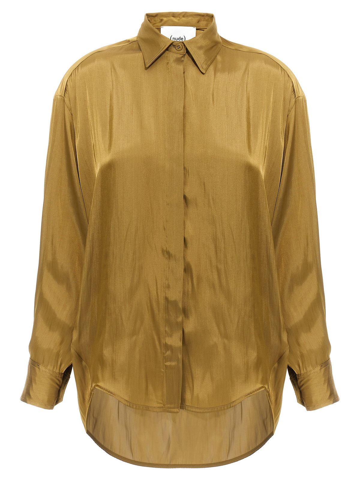 NUDE Gold Polyester Blouse