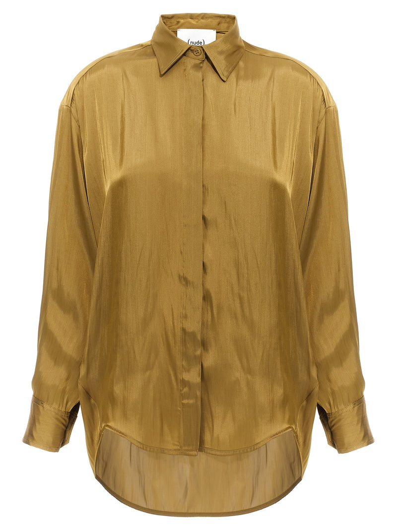 NUDE Gold Polyester Blouse