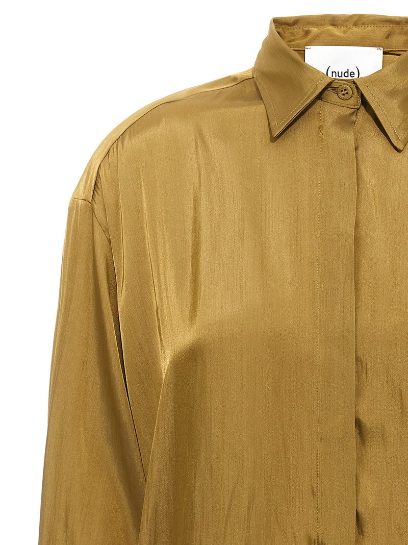 NUDE Gold Polyester Blouse