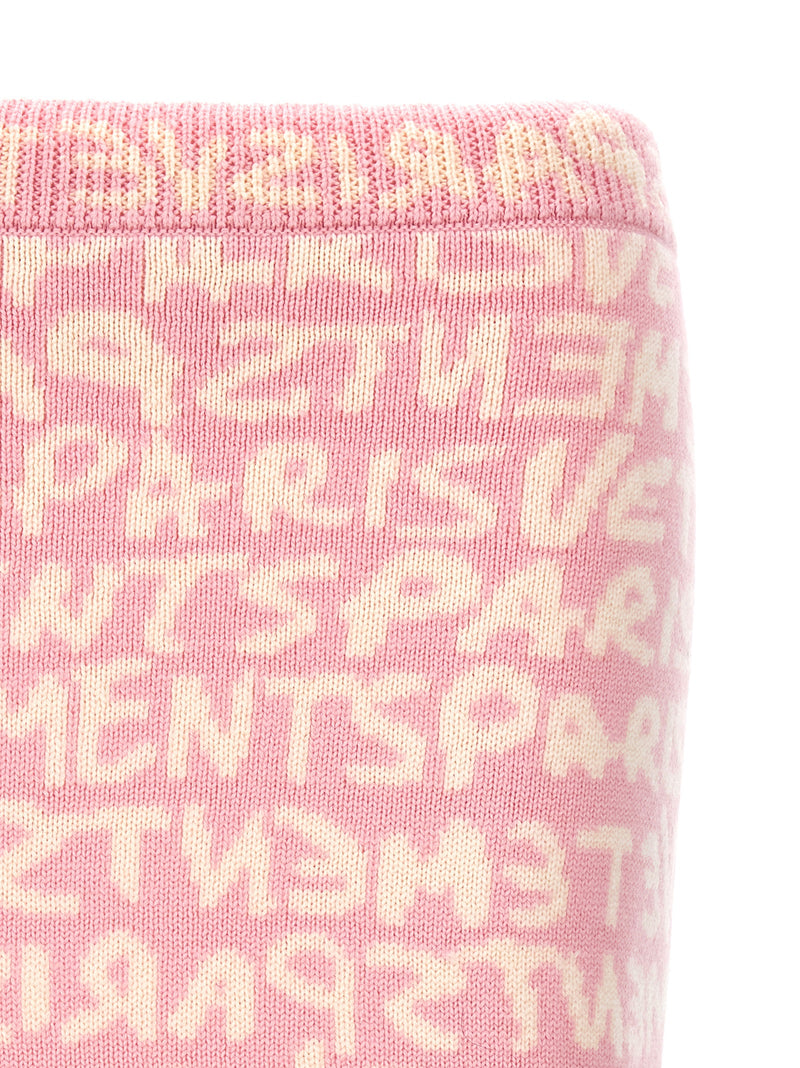 Vetements Multicolor Merino Wool Long Skirt