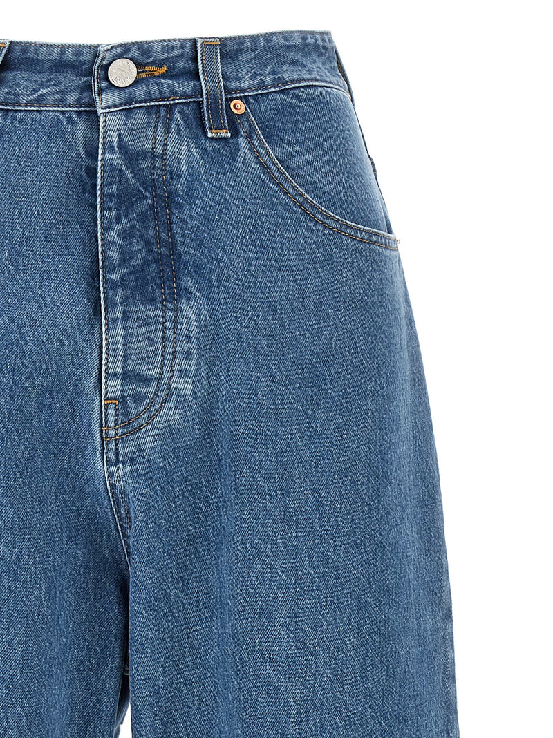 Vetements Blue Cotton Relaxed Fit Jeans