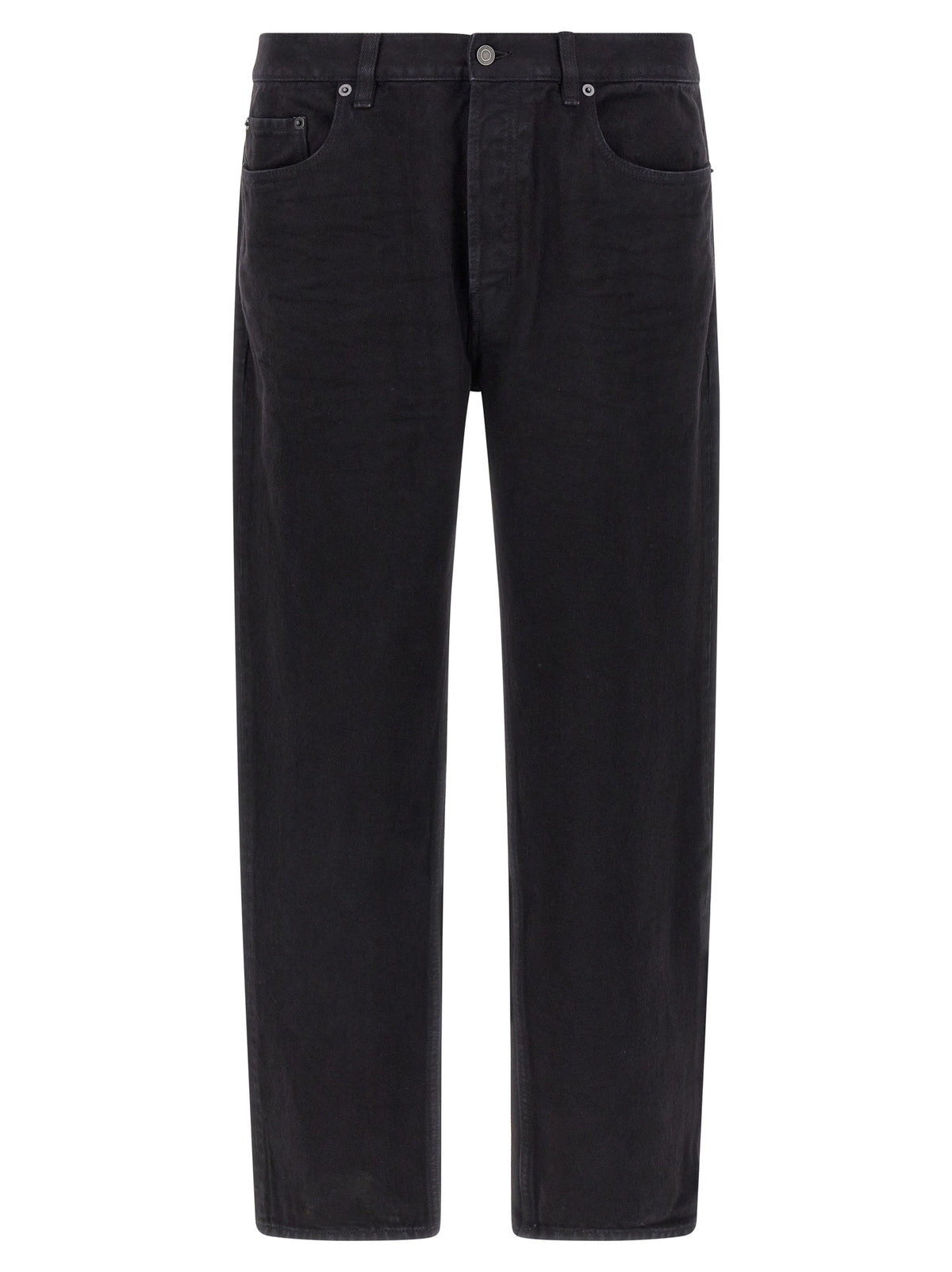 Saint Laurent Mick Black Cotton Straight-Leg Jeans