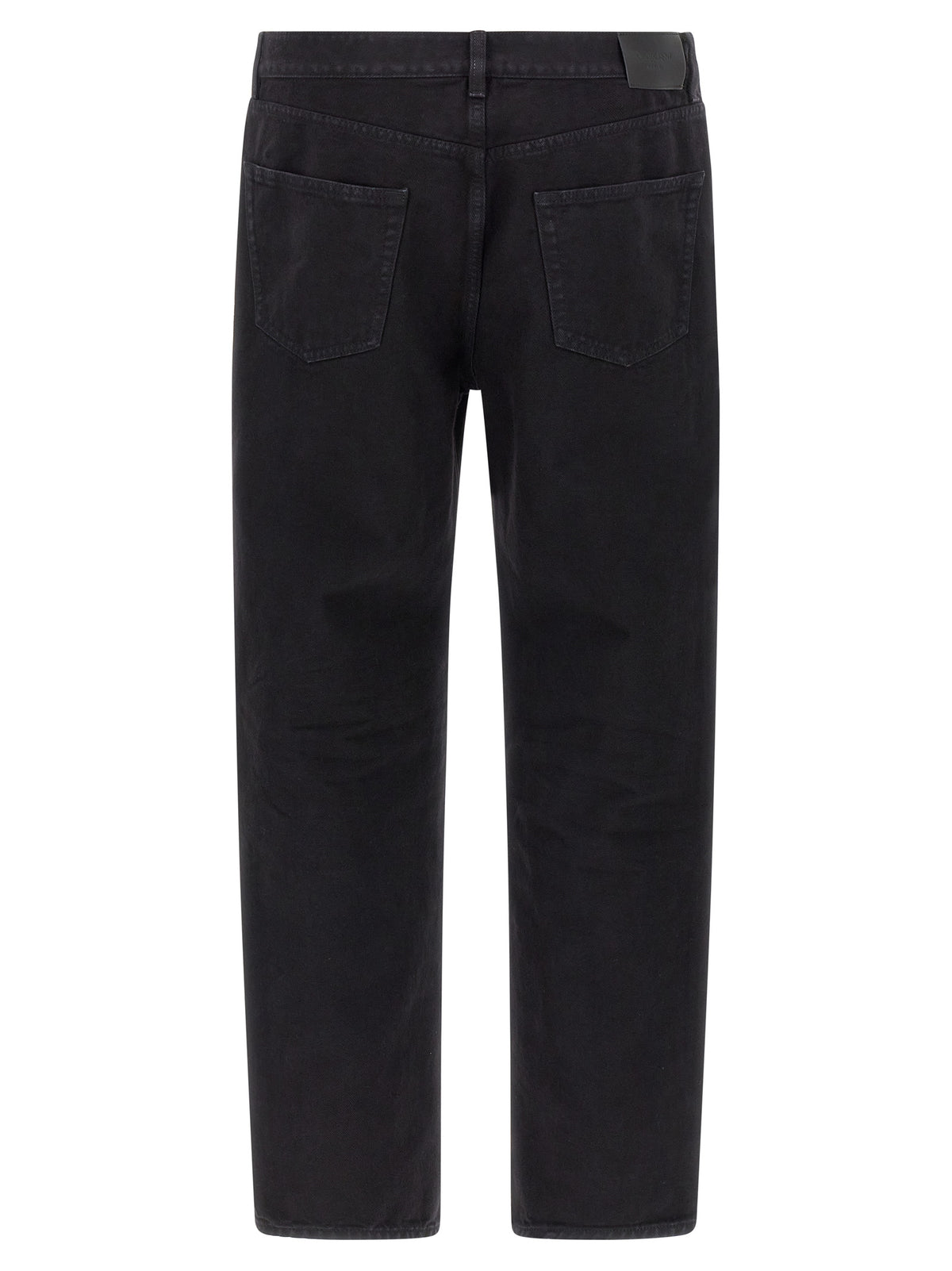 Saint Laurent Mick Black Cotton Straight-Leg Jeans
