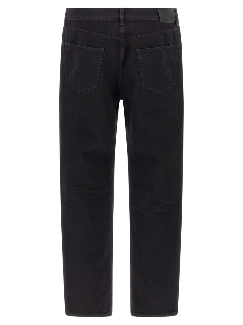 Saint Laurent Black Cotton Straight-Leg Jeans