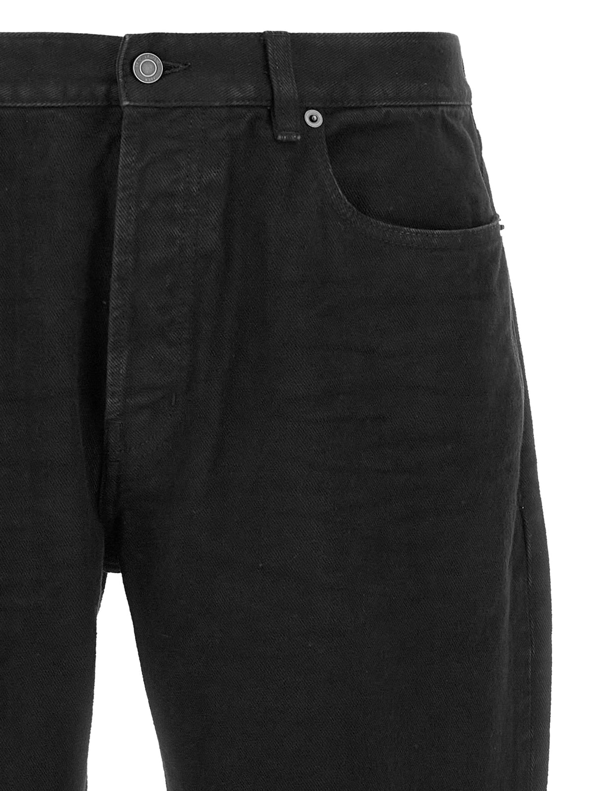 Saint Laurent Mick Black Cotton Straight-Leg Jeans