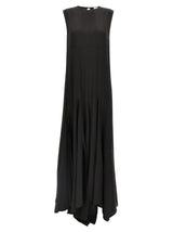 DI.LA3 PARI' Black Silk Long Dress