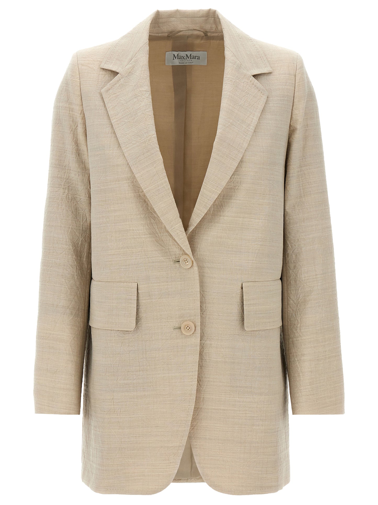 Max Mara Beige Virgin Wool Blazer