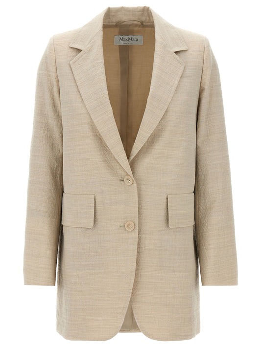 Max Mara Beige Virgin Wool Blazer