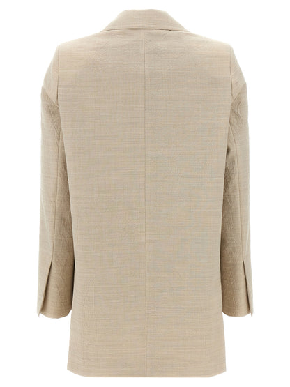 Max Mara Beige Virgin Wool Blazer
