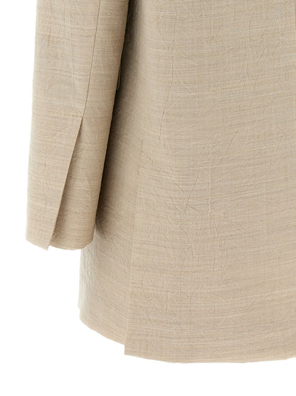 Max Mara Beige Virgin Wool Blazer