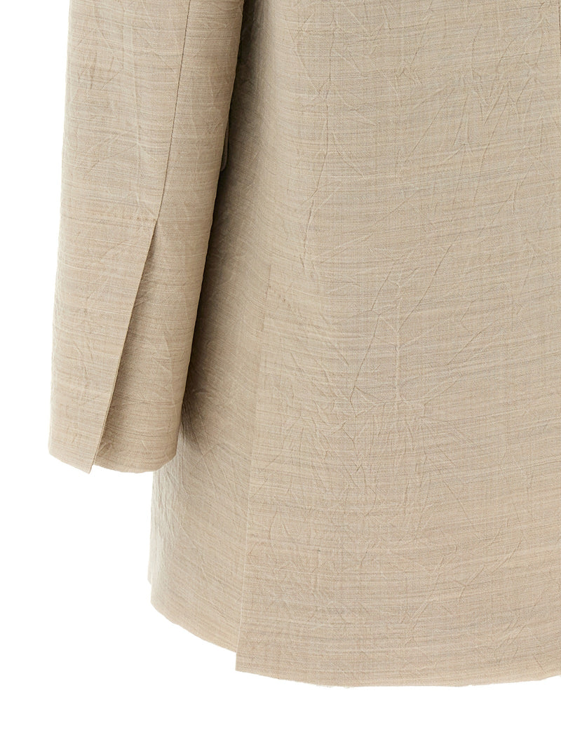 Max Mara Beige Virgin Wool Blazer