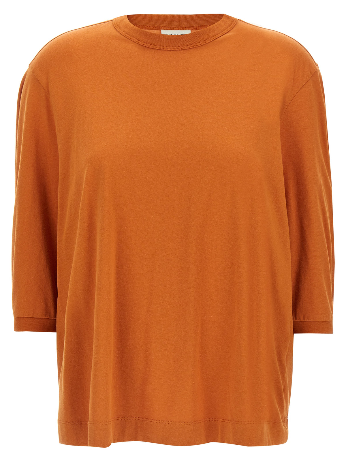 T-shirt en coton orange Dries Van Noten