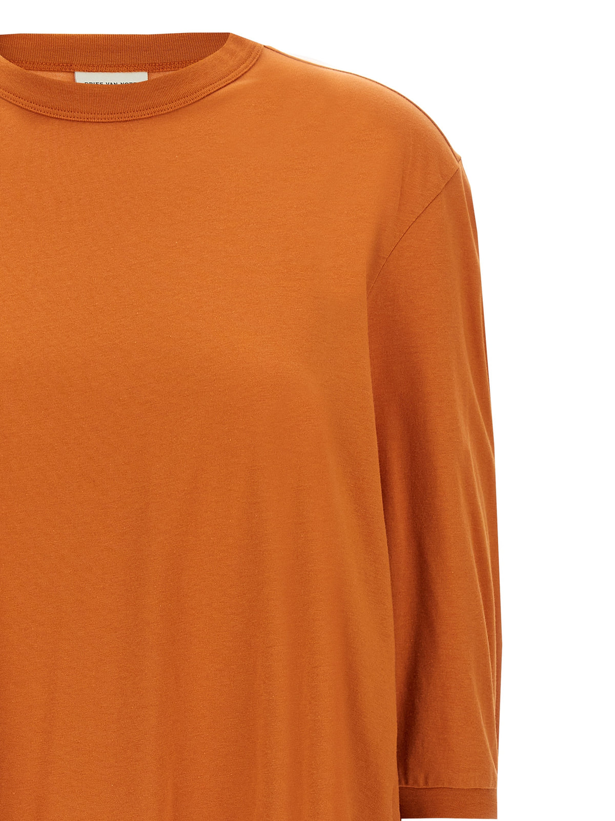T-shirt en coton orange Dries Van Noten
