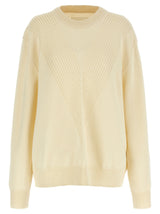 Jil Sander White Wool Cardigan