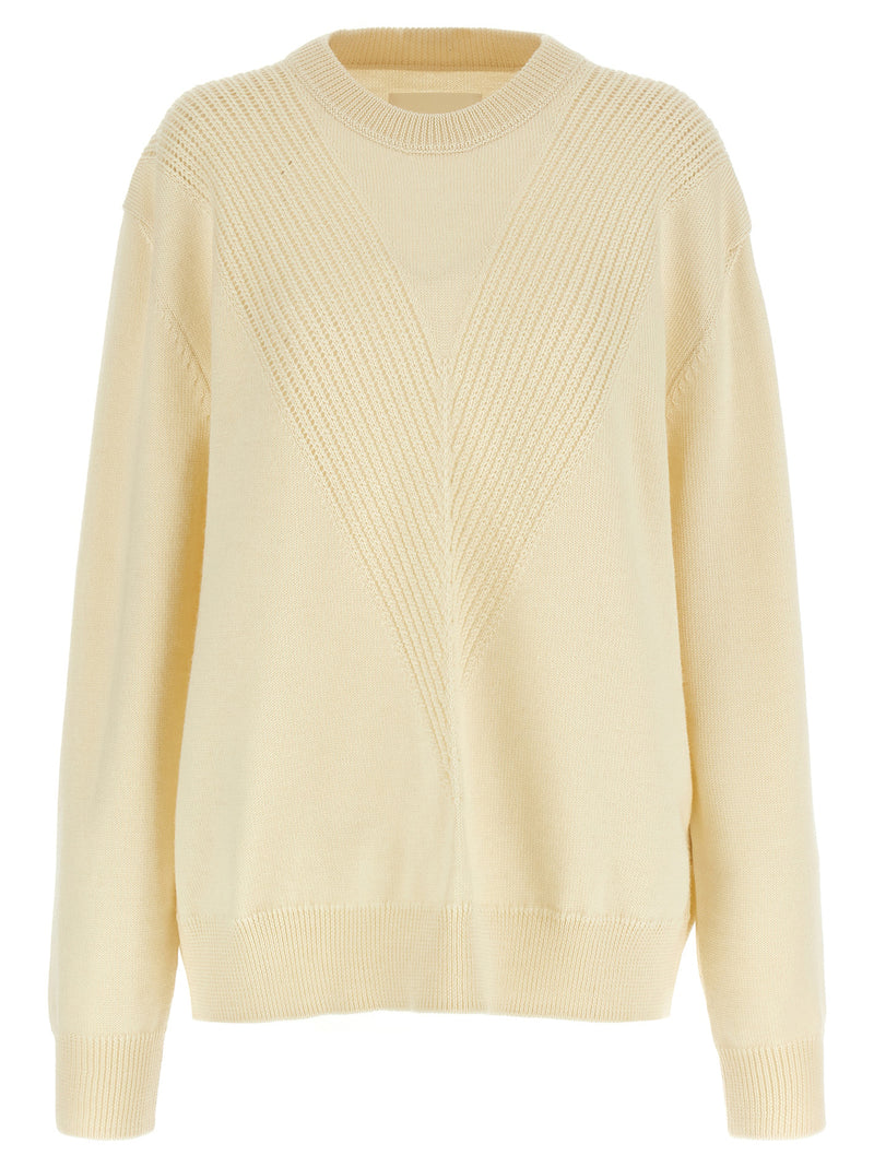 Cardigan en Laine Blanche Jil Sander