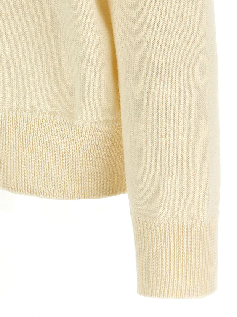 Cardigan en Laine Blanche Jil Sander