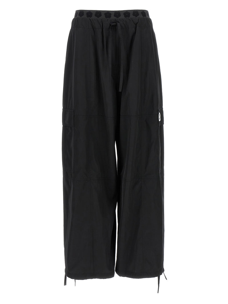 Kenzo Black Polyester Cargo Pants - Boke Flower 2.0