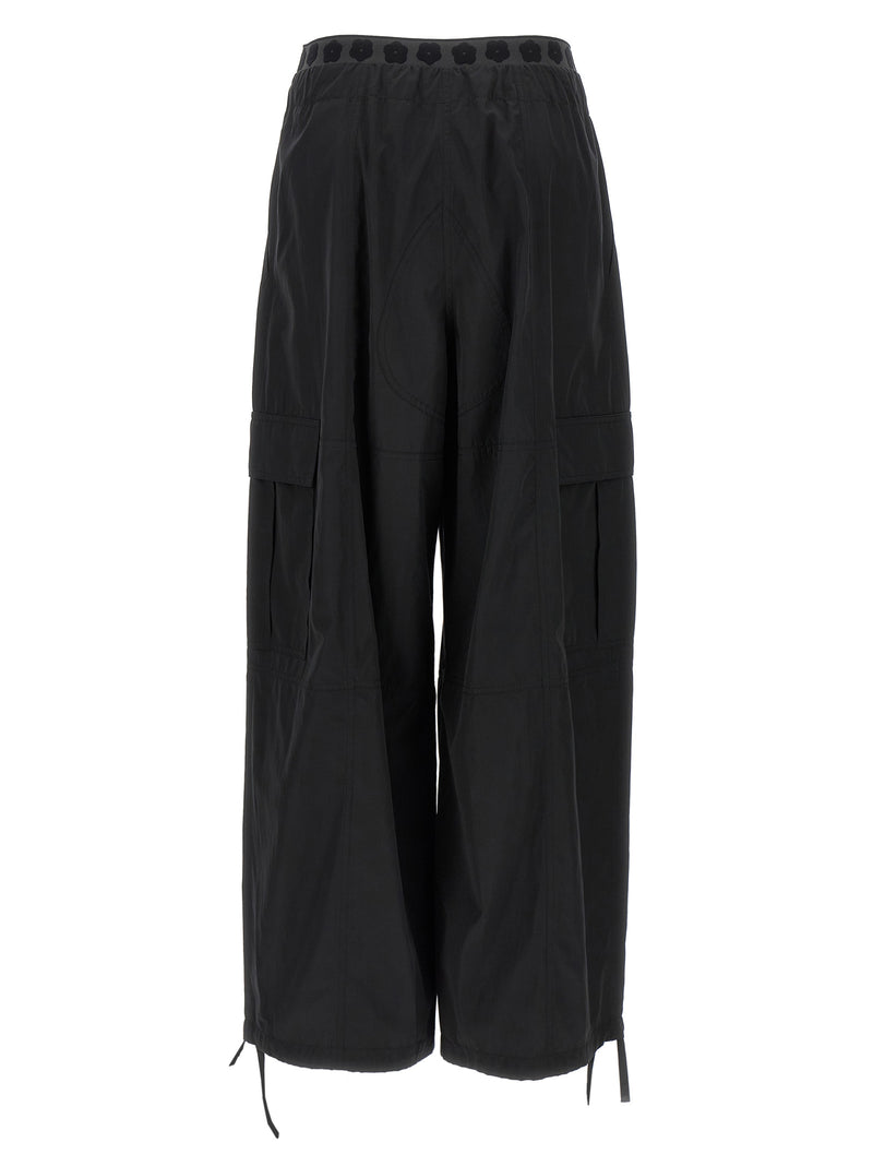 Kenzo Black Polyester Cargo Pants - Boke Flower 2.0