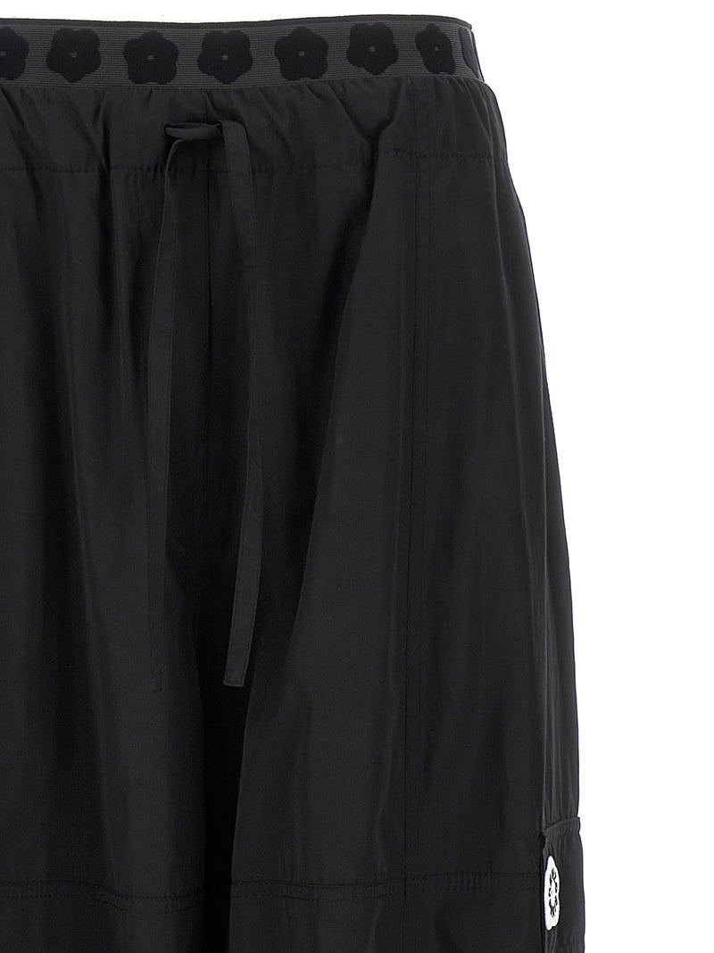 Kenzo Black Polyester Cargo Pants - Boke Flower 2.0