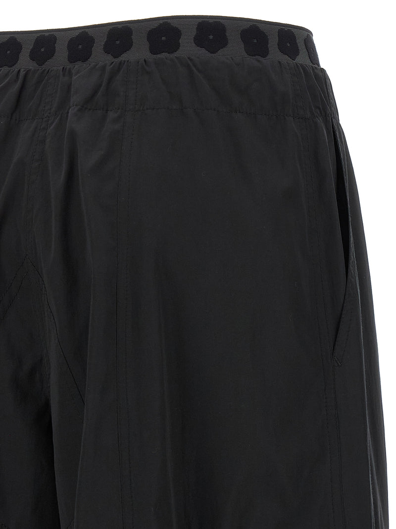 Kenzo Black Polyester Cargo Pants - Boke Flower 2.0