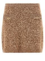 Versace Multicolor Virgin Wool Long Skirt