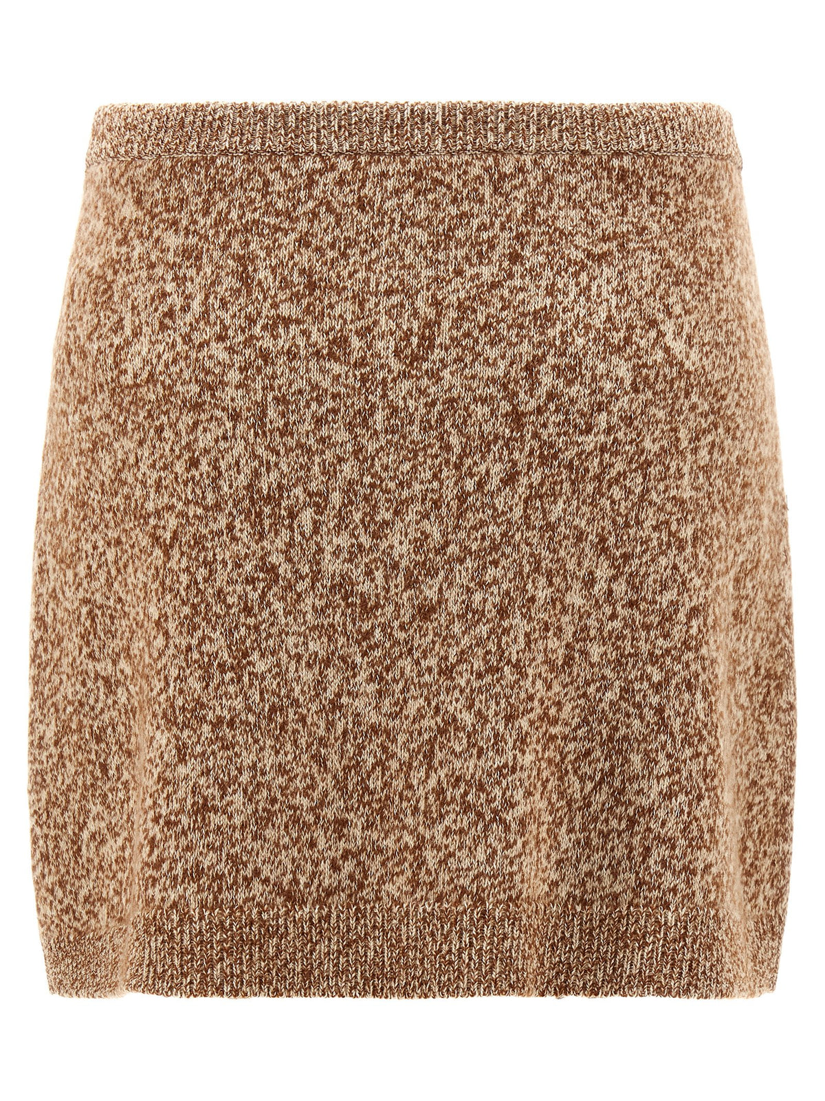 Versace Multicolor Virgin Wool Long Skirt