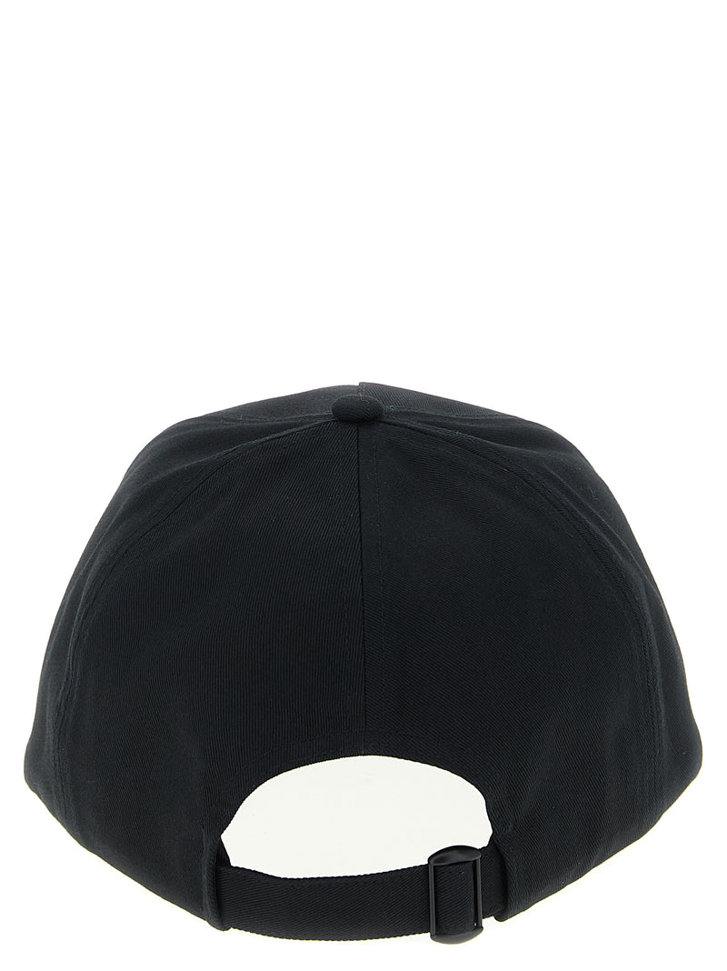 Moncler Black Cotton Cap - Stylish Baseball Hat for Men