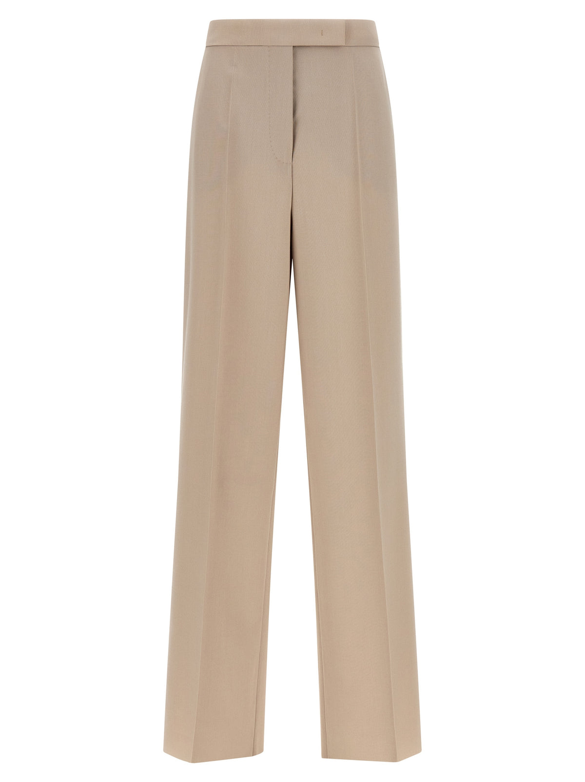 Pantalon de costume Max Mara beige en laine vierge