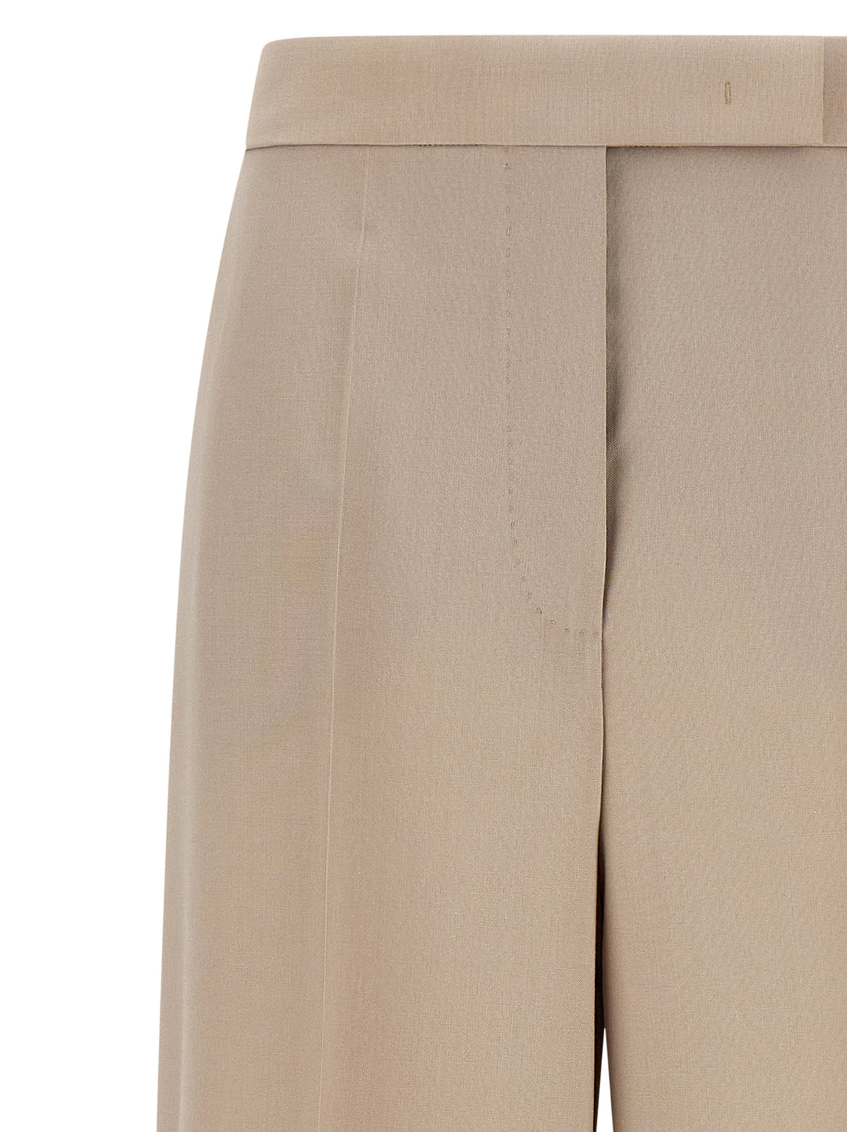 Pantalon de costume Max Mara beige en laine vierge