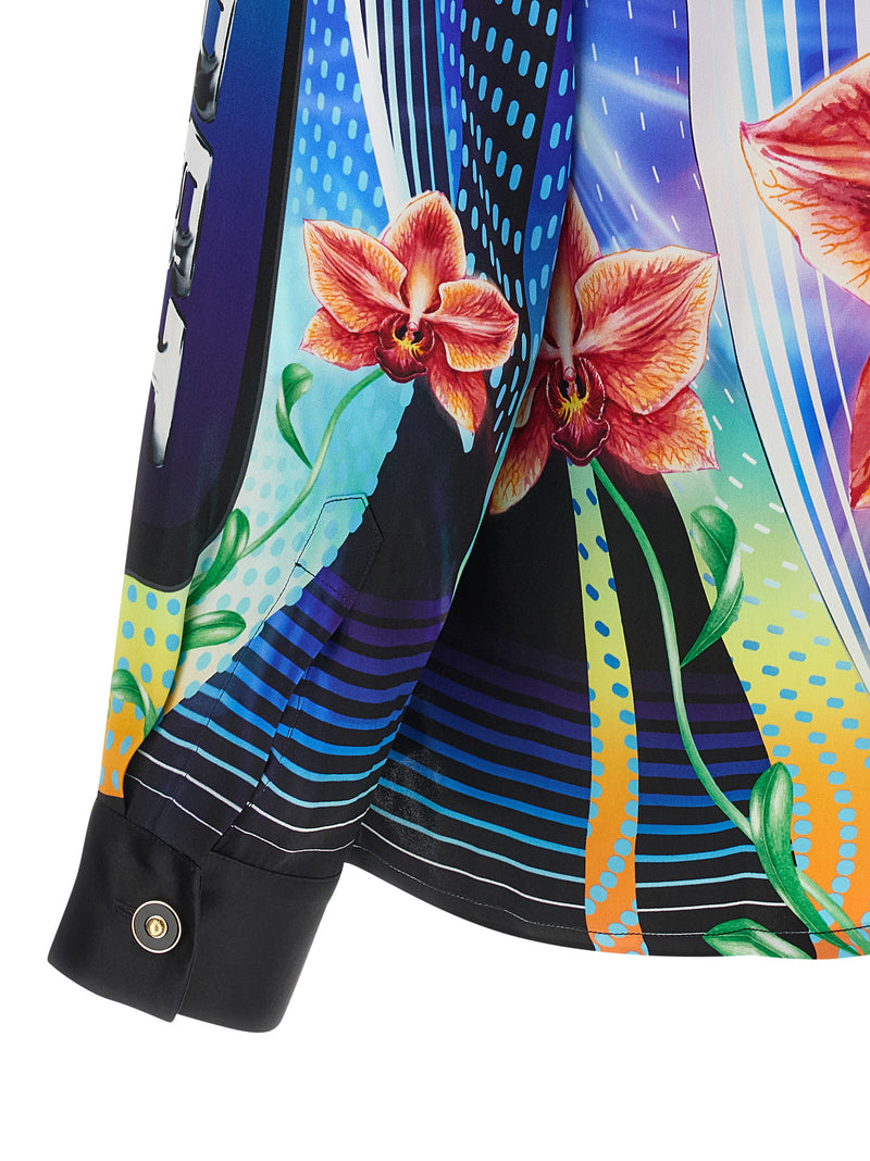 Casablanca Orchid Racer Multicolor Silk Blouse