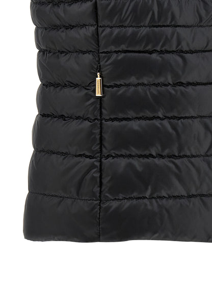 MooRER Black Polyester Sleeveless Jacket