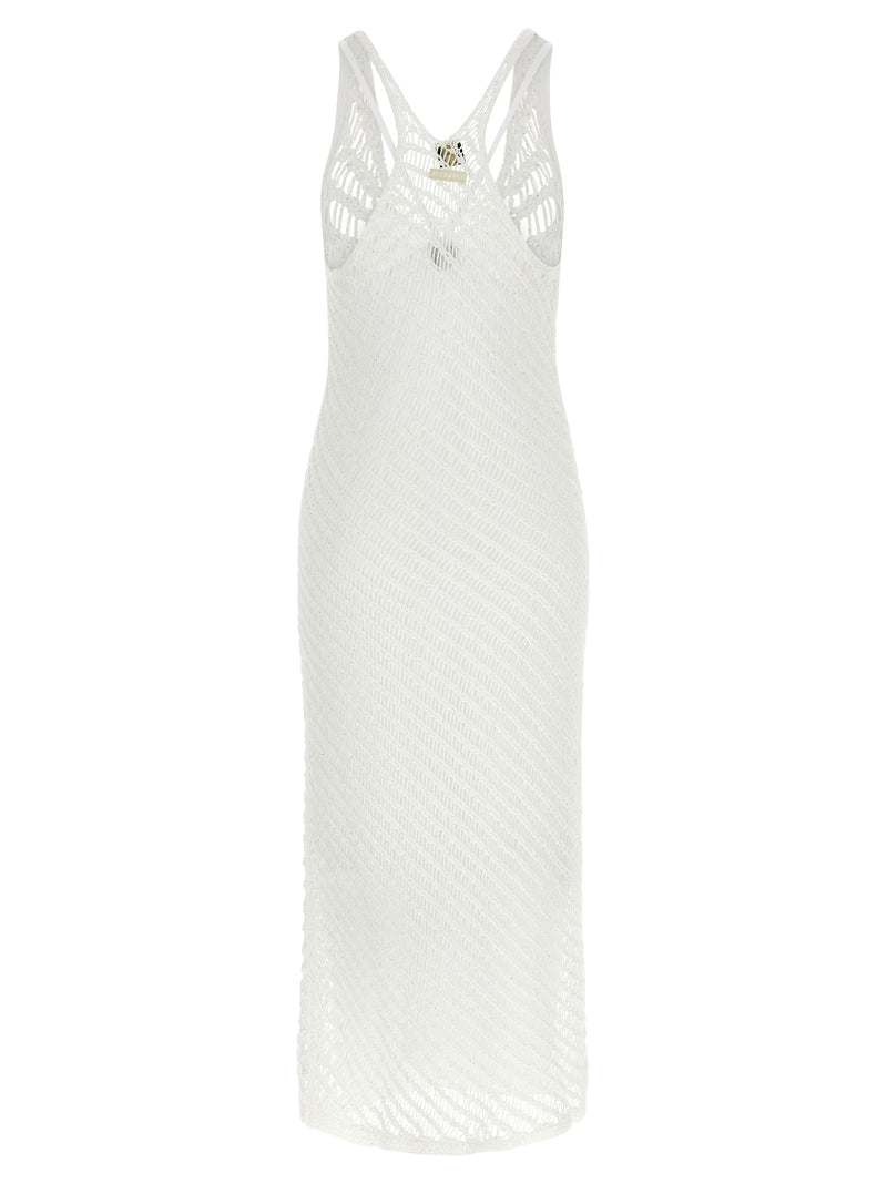 PINKO White Polyester Long Dress
