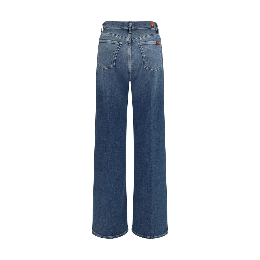 Jean évasé en coton bleu 7FOR
