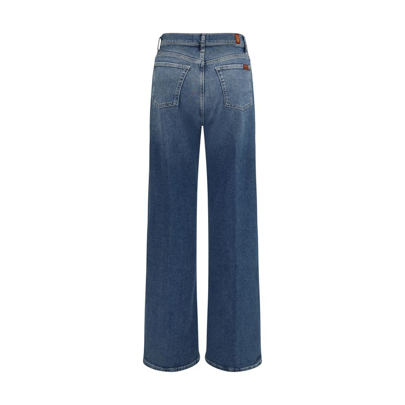 Jean évasé en coton bleu 7FOR