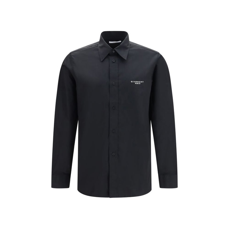 Givenchy Black Cotton Dress Shirt - Elegant Embroidered Design