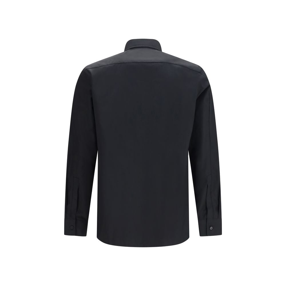 Givenchy Black Cotton Dress Shirt - Elegant Embroidered Design