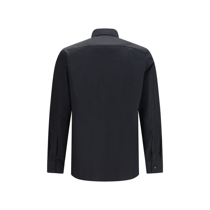 Givenchy Black Cotton Dress Shirt - Elegant Embroidered Design