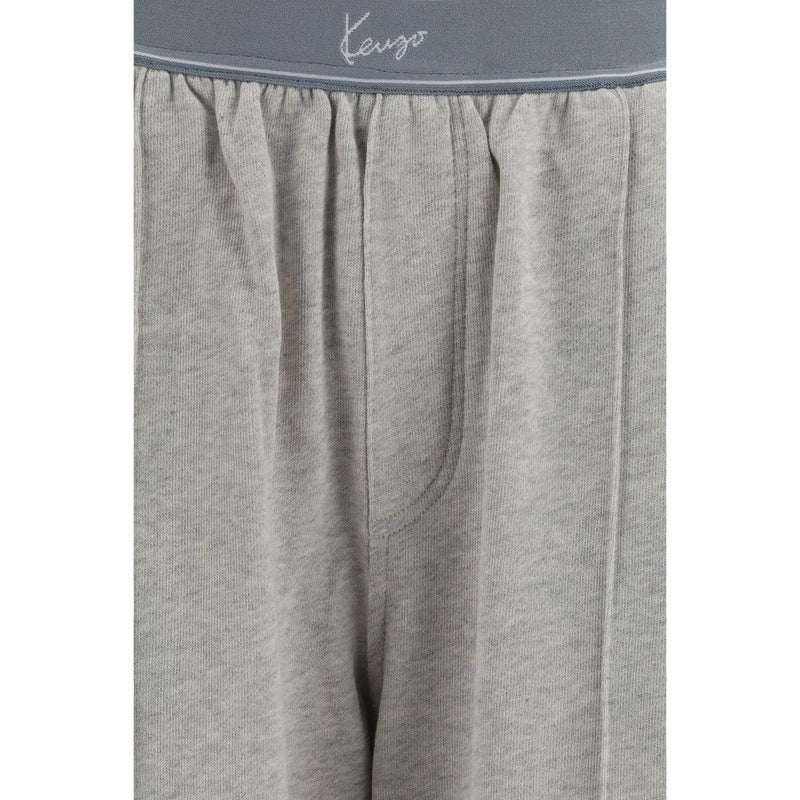 Kenzo Gray Cotton Joggers - Signature Stretch Pants