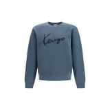 Kenzo Blue Cotton Sweatshirt - Classic Crew Neck